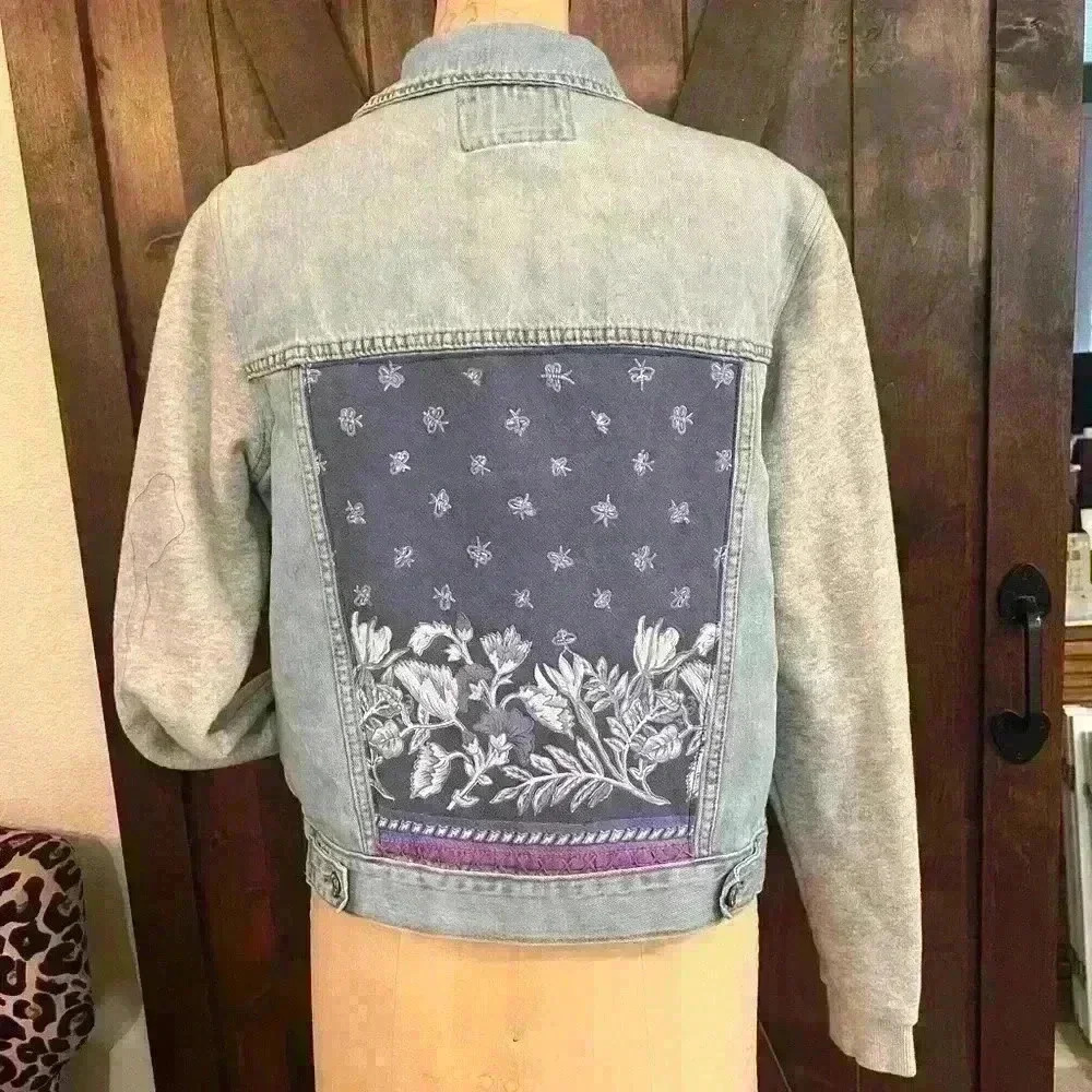 Custom Repurposed Forever 21 Jean Jacket, Size S - Picture 3 of 9